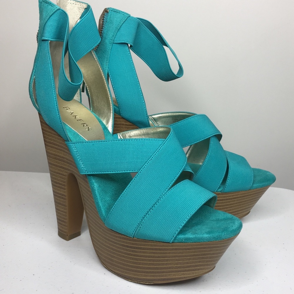 Aqua colored heels